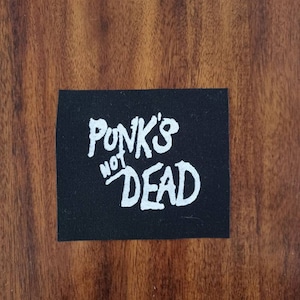Punks not dead DIY canvas patch punk patch