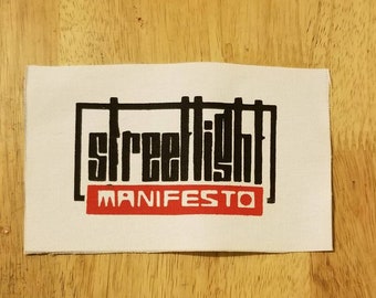 Parche punk del manifiesto de la farola