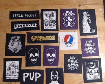 Misprints and screw ups DIY punk patches