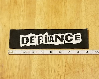 Defiance DIY punk patch