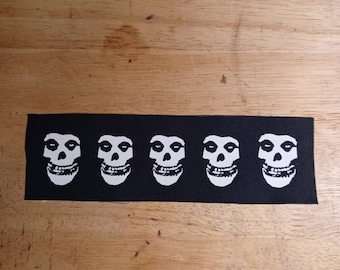 Parche punk DIY de Misfits, tela de pato y lona