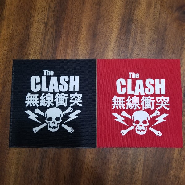 The Clash DIY punk patch duck cloth canvas