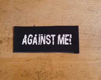 Parche de lona punk DIY de Against Me
