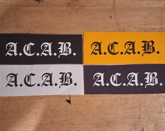 A.C.A.B. Parche punk DIY ACAB