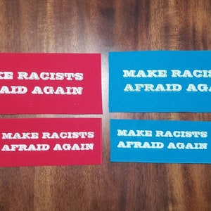 Make Racists Afraid Again DIY punk patch