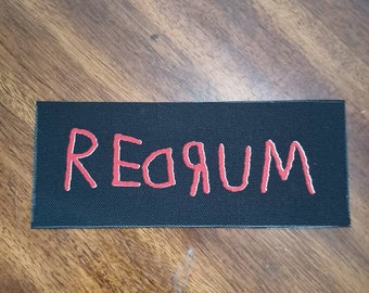 REDRUM DIY Punk Aufnäher Metall patch zum glänzen