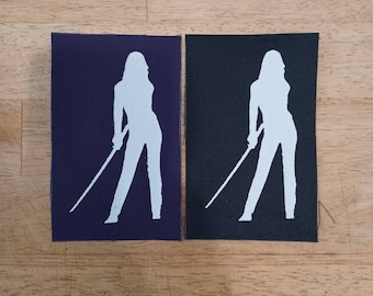 Kill Bill silueta DIY punk patch