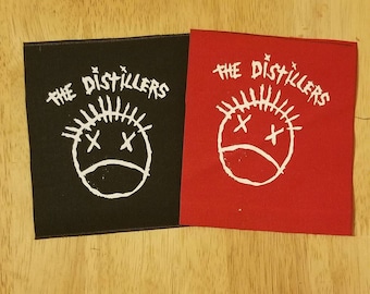 Parche punk DIY con el logo de Distillers Frying