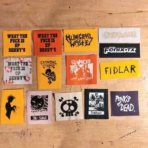 Misprints and screw ups DIY punk patches