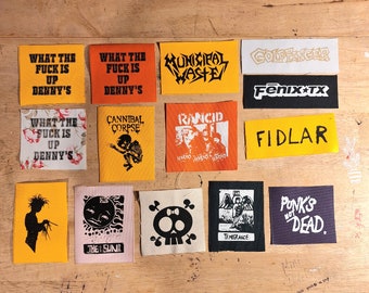 Misprints and screw ups DIY punk patches