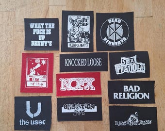 Misprints and screw ups DIY punk patches