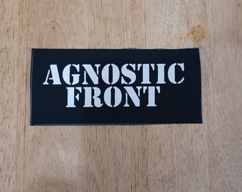 Agnostic Front DIY punk patch canvas patch
