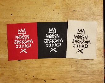 Parche punk DIY de la Jihad de AJJ Andrew Jackson
