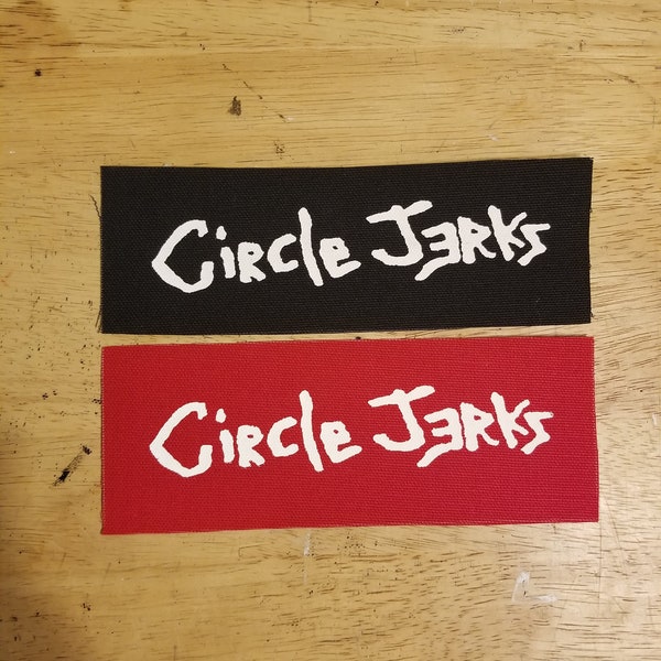 Circle Jerks DIY punk patch canvas patch