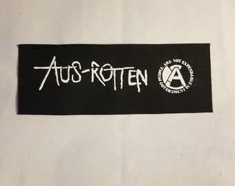 Aus Rotten DIY punk patch shoulder patch canvas patch crust punk