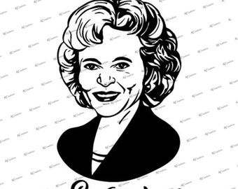 Silhouette Betty White Svg