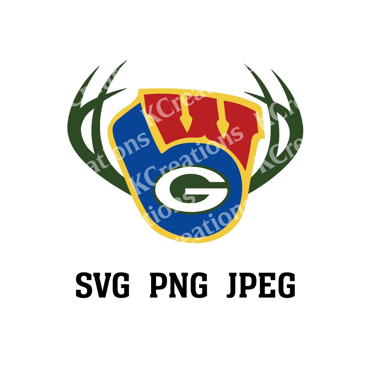 Download Wisconsin Sports Team Logo SVG Cut File Download Cricut or Silhouette Compatible