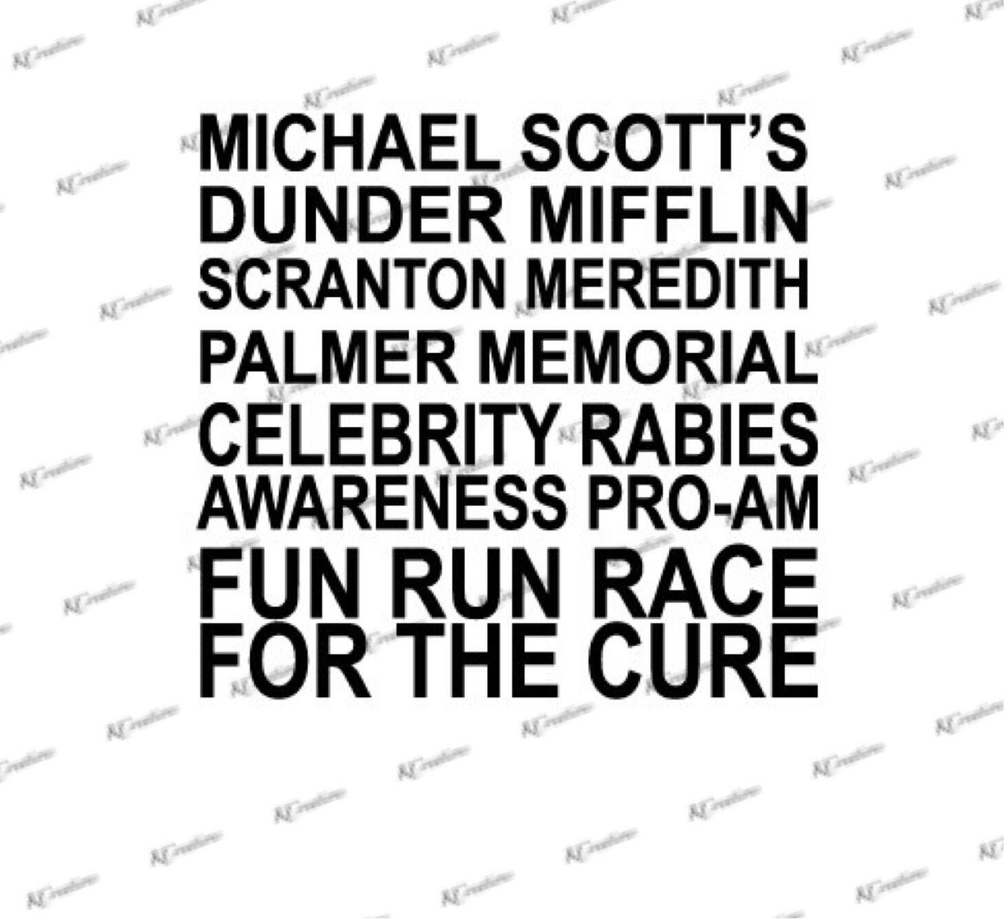 Download The Office Michael Scott Rabies Fun Run SVG Cut File ...