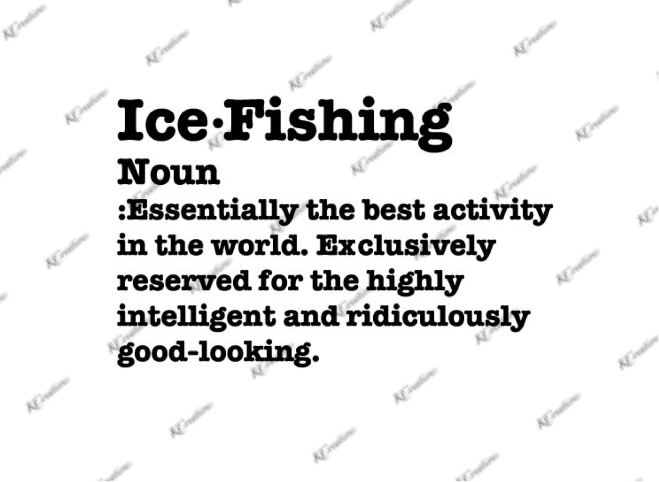 Ice Fishing Funny Definition Etsy