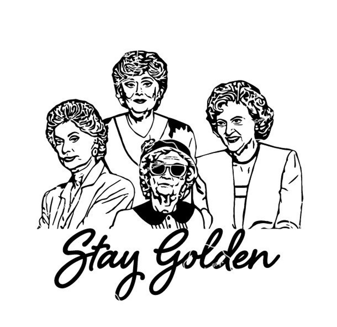 Golden Girls Silhouette SVG