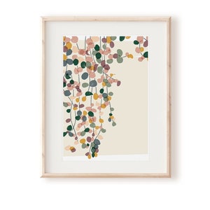 Abstract Botanical Wall Art Print A4 A3 | Mama Peperomia Earth