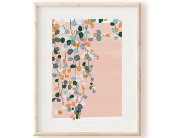 Abstract Botanical A4 Wall Art Print | Mama Peperomia
