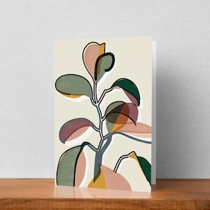 bébé plante en caoutchouc II | Carte Art botanique contemporain toutes occasions par Rachel Mahon