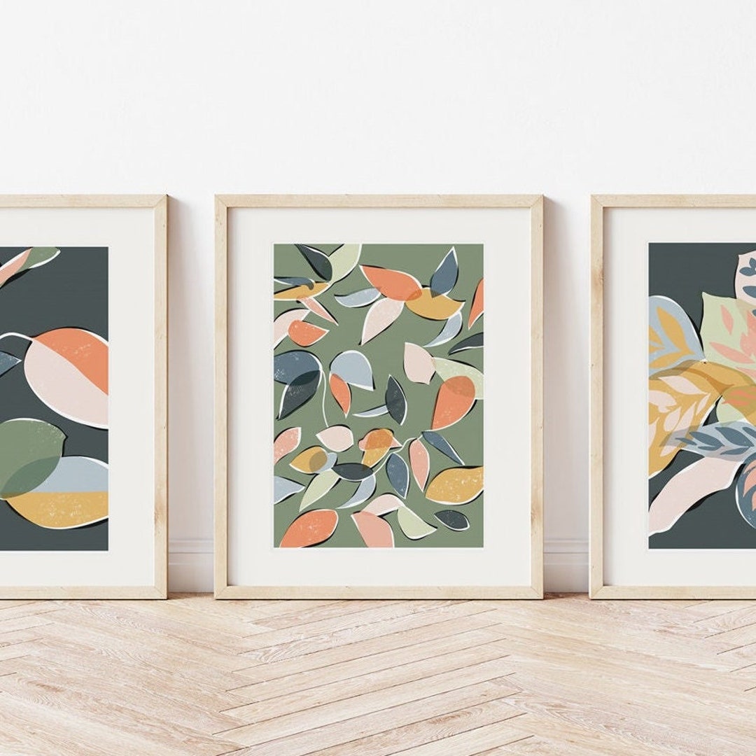 Green Abstract Botanical A4 A3 Wall Art Print | Tradescantia ...