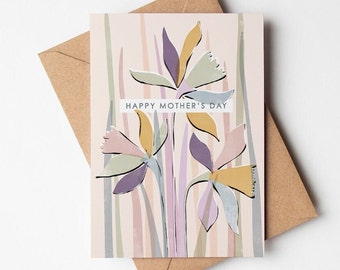 Happy Mother's Day Card | Contemporary Daffodil Mothers Day Card