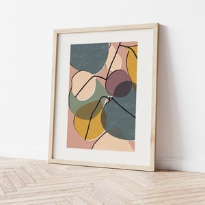 Abstract Botanical A4 A3 Wall Art Print | Baby Rubber Plant No. 3