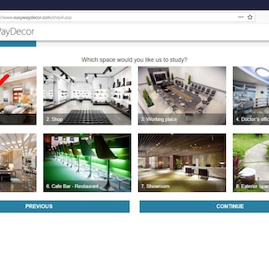 Woonkamer online Interior Design & Architecture service, planning, 3D-weergave, prospectieve, technische en costructie plannen, Shopping gids