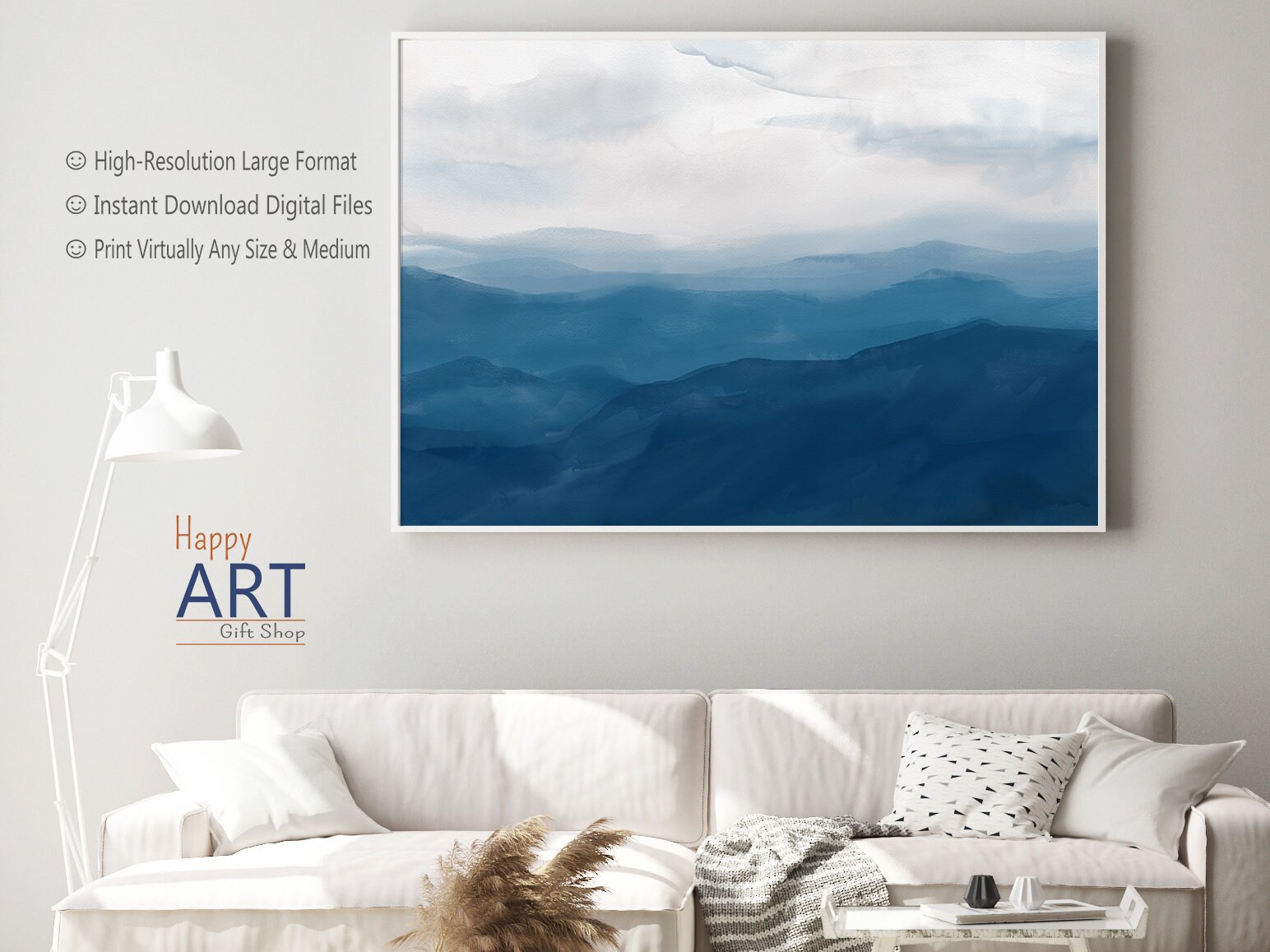 Twin Mountains Print Landscape Abstract Galaxy Chevron Art Print Watercolor Painting Art Print Wall Art Bedroom Wall Decor Owl Print Art & Collectibles Prints Sibawor.id