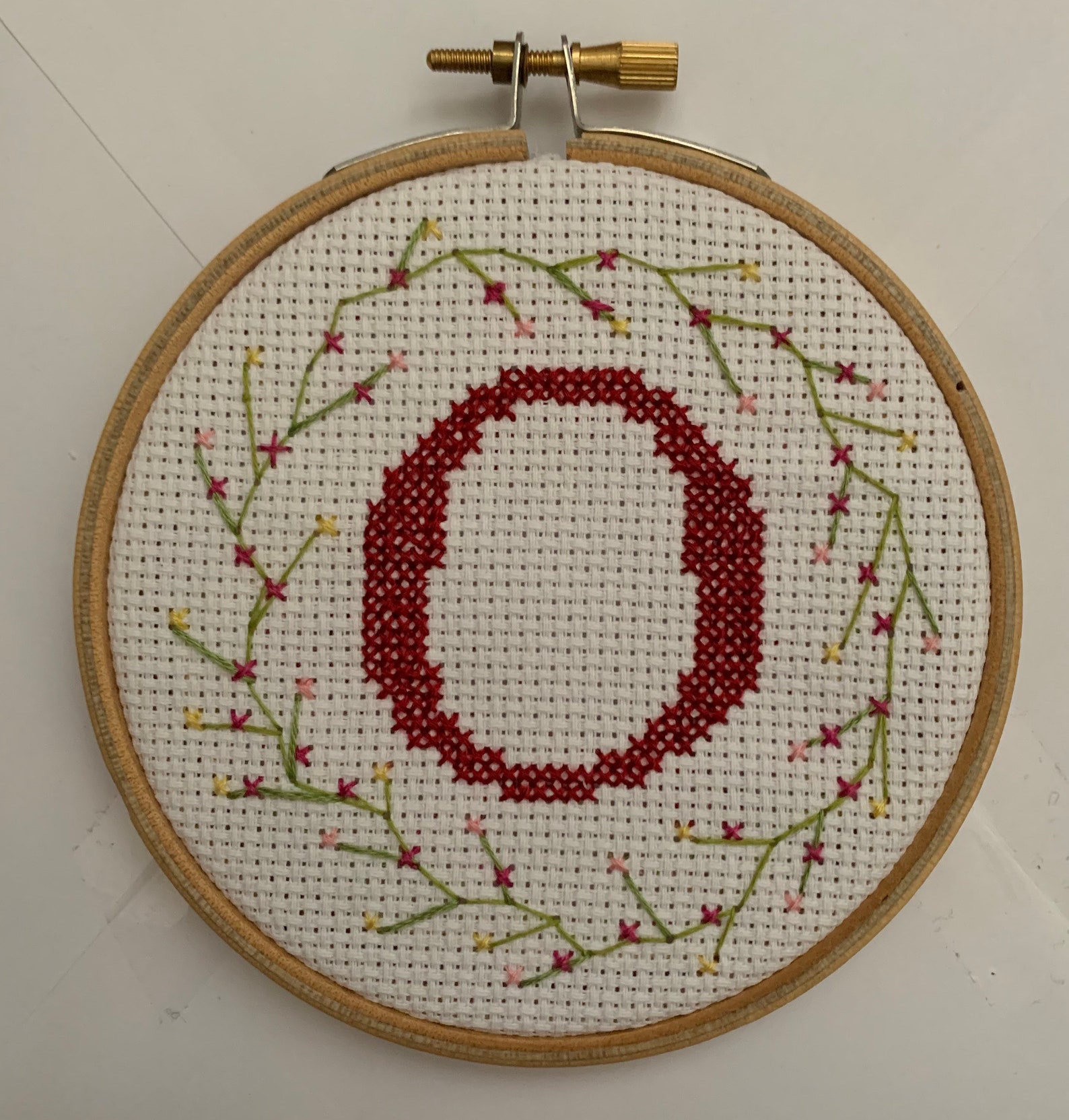 Embroidered letter O original work Etsy