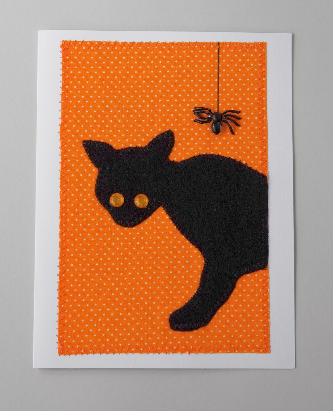 Halloween Cat Card Etsy