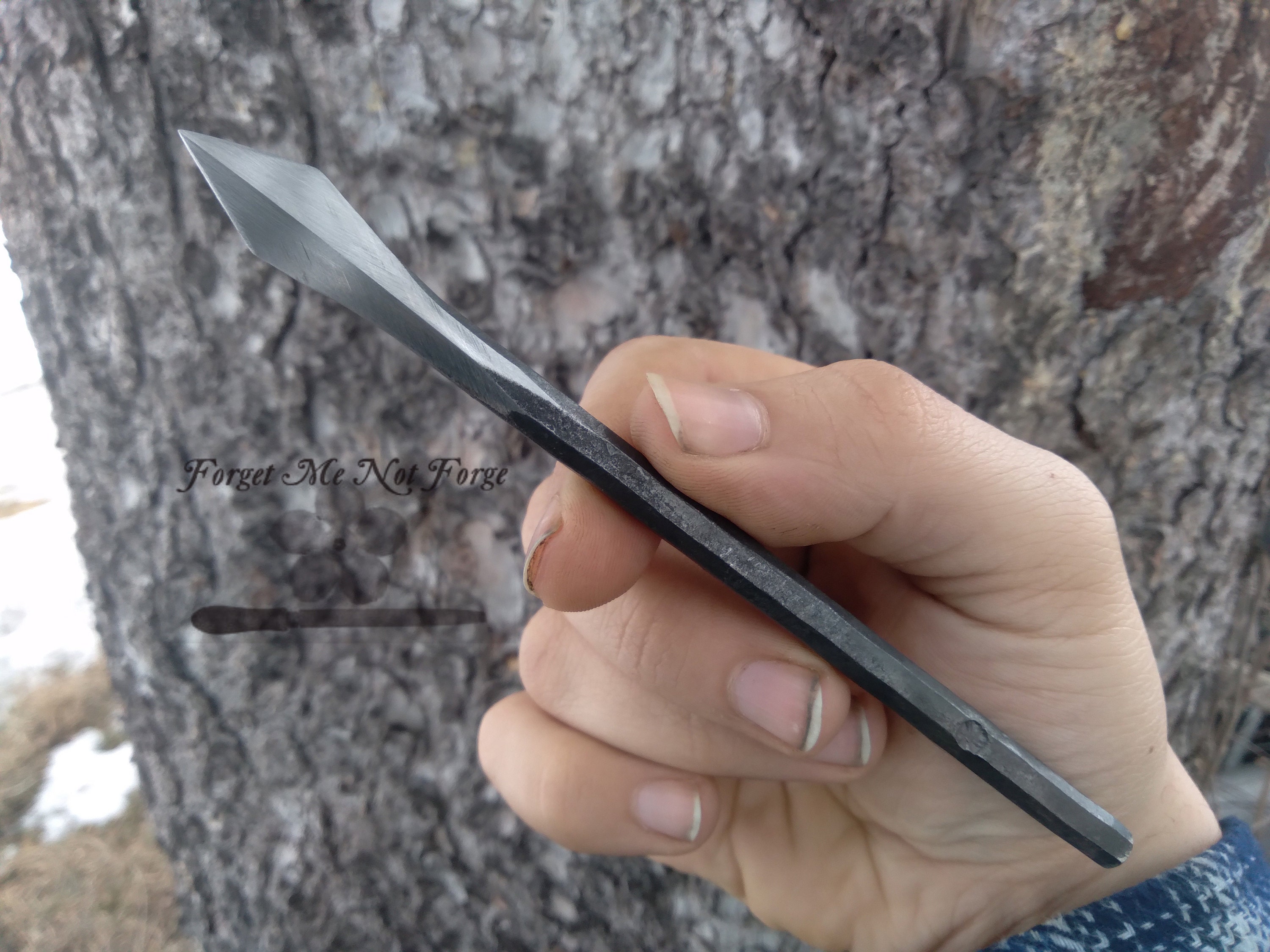 Spear point traditional marking knife for woodworking