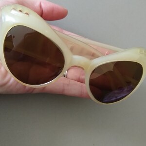 Vintage European 1950s Sunglasses Mid-century Sunglasses Retro Cat Eye Sunglasses image 3