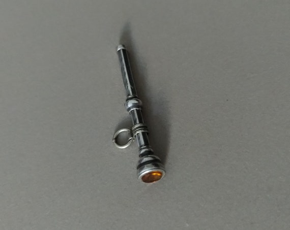 Antique Victorian Solid Silver Retractable Chatel… - image 3