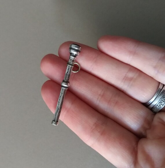 Antique Victorian Solid Silver Retractable Chatel… - image 6