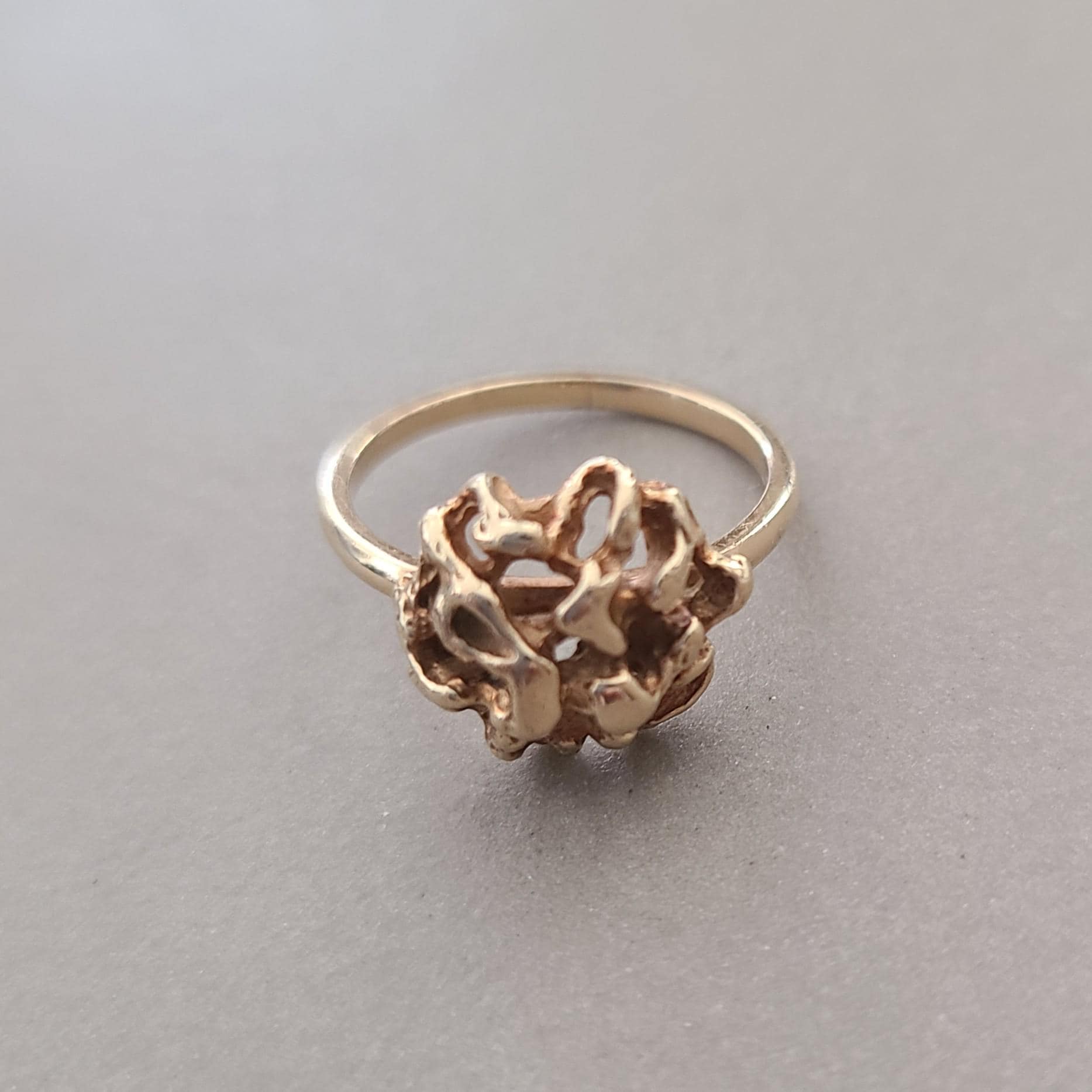 Vintage 14K Yellow Gold Jabel Die-Struck Ring Size 5
