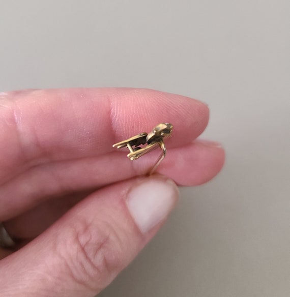 Antique 14K Solid Yellow Gold Griffin Stick Pin; … - image 5