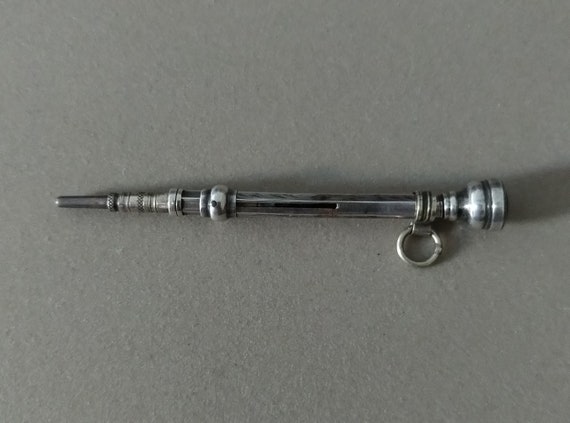 Antique Victorian Solid Silver Retractable Chatel… - image 7