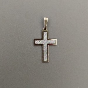 Antique or Vintage Tri-color Rolled Gold Cross Pendant Three Tone Gold Cross Pendant Unisex Gold Cross image 3