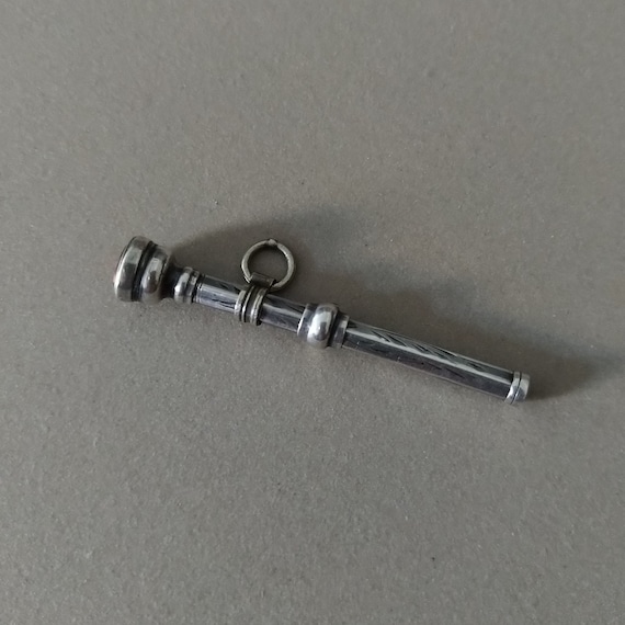 Antique Victorian Solid Silver Retractable Chatel… - image 1