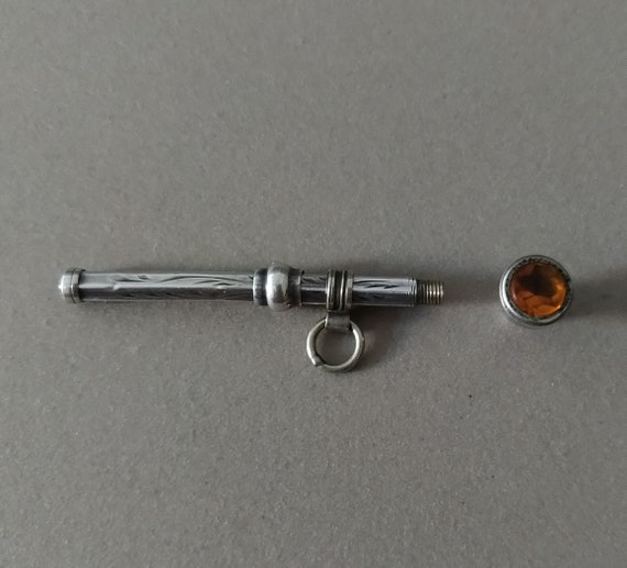 Antique Victorian Solid Silver Retractable Chatel… - image 5