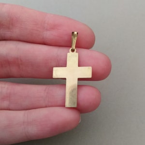 Antique or Vintage Tri-color Rolled Gold Cross Pendant Three Tone Gold Cross Pendant Unisex Gold Cross image 7