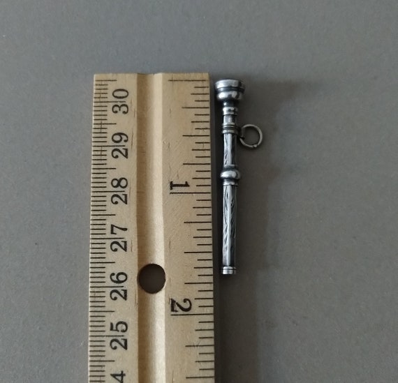 Antique Victorian Solid Silver Retractable Chatel… - image 8