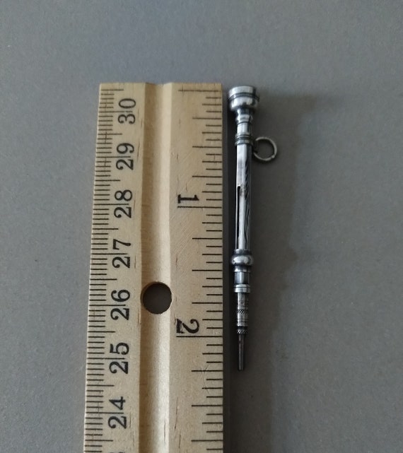 Antique Victorian Solid Silver Retractable Chatel… - image 9