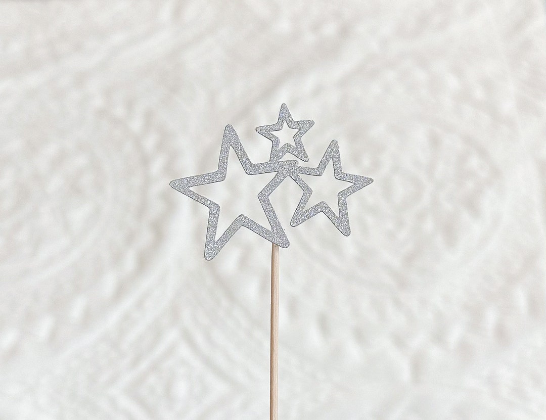 Star Cupcake Toppers New Year's Eve Party Decor Etsy