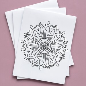 Simple Floral Coloring Page | Printable | Download