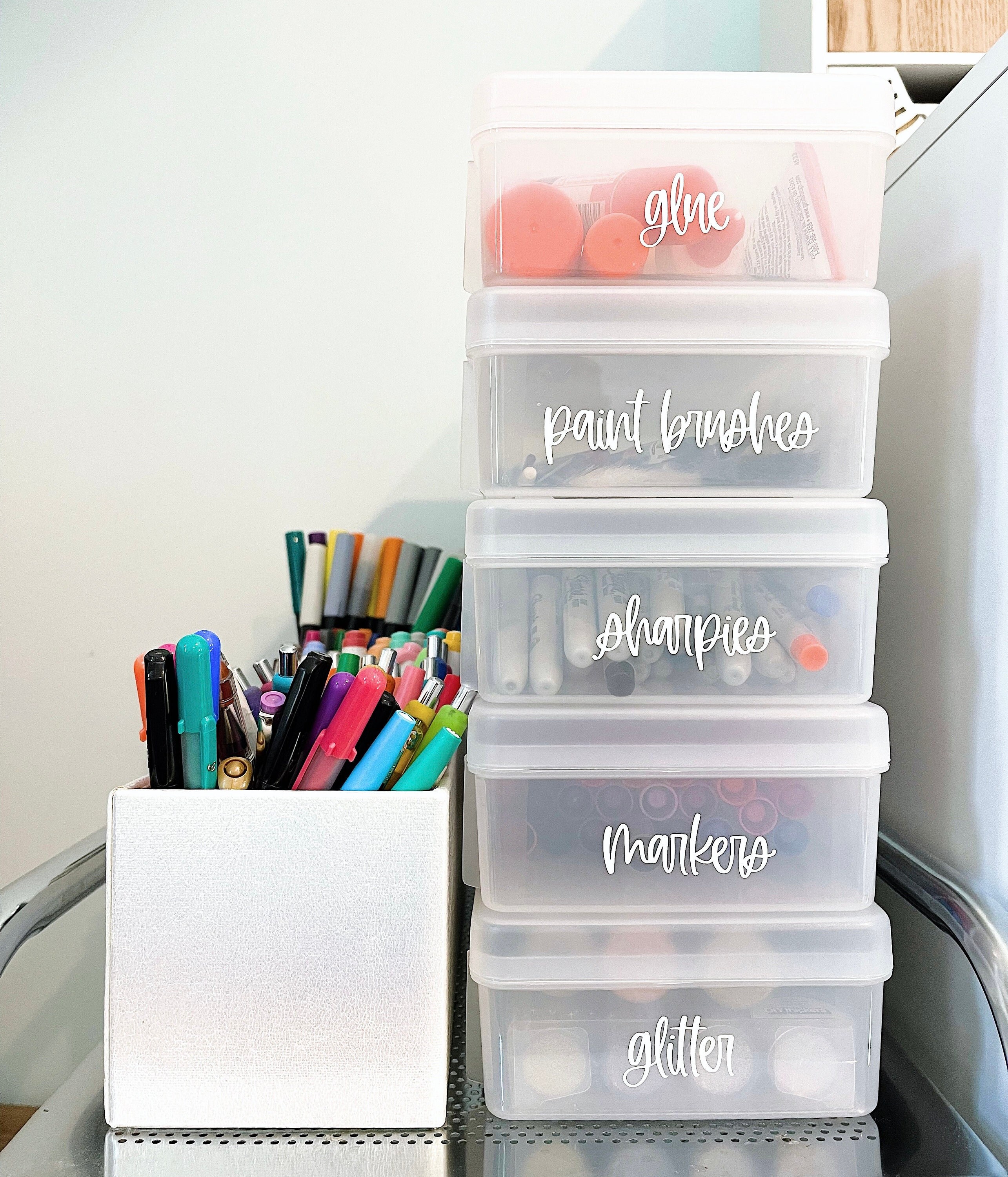 Office & Craft Room Vinyl Storage Labels Arts and Crafts Etsy